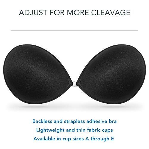 Image of Wingslove Adhesive Bra Reusable Strapless Self Silicone Push-up Invisible Sticky Bras for Backless Dress