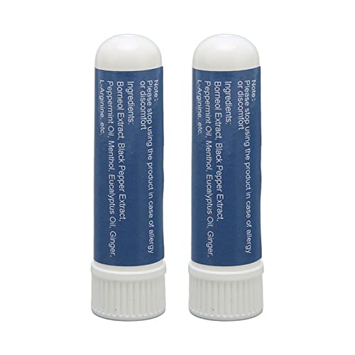 Yosoo Nasal Inhalers Nasal Nose Stick 2 Pack 1g Nasal Inhalers Refreshing Relieve Congestion Body Herbal Nasal Inhaler Helps Clear Congestion Increases Focus Inhaler Breathe Nasal