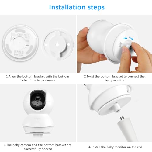 Image of Wall Mount for TP-Link Tapo C210 / C200 and Kasa Indoor Pan EC70 / KC410S, 1 Pack Adjustable Angles Bracket 180 Degree Rotation Easy to Install Security Camera Bracket /Holder (Flexible Mount)