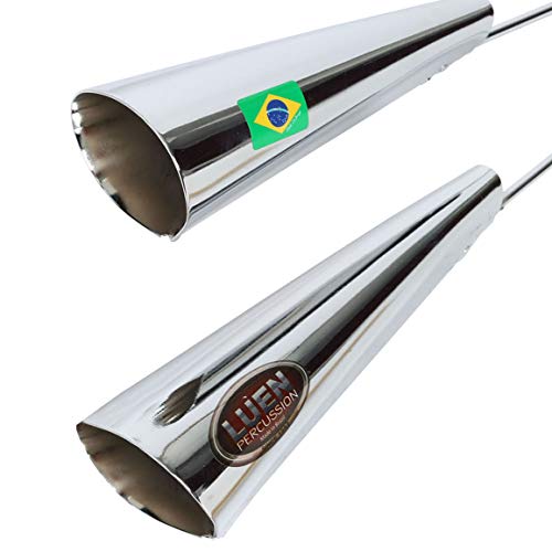 Agogo Duplo Grande Cromado