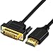 SOEYBAE 3m Cavo Adattatore su DVI a HDMI ,Bidirezionale da HDMI a DVI, HDTV Cavi Video Digitale,1080p Full HD,Nero