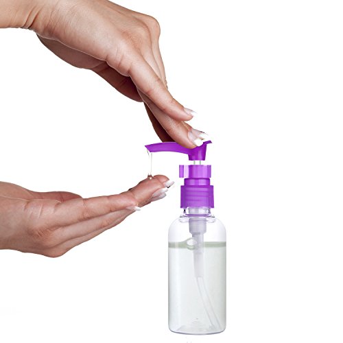 Transparent Travel Bottles Pump Bottle Lotion Dispenser Bottle, 4 Pieces(100 ml)4