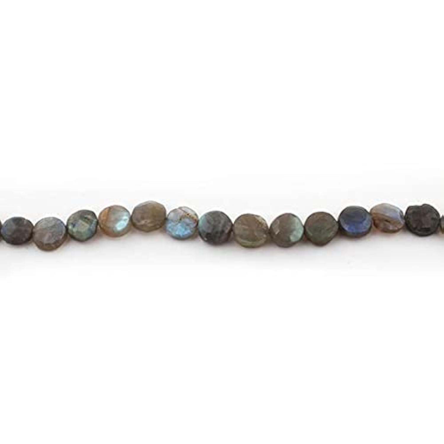 Labradorite beads de qualité supérieure, facetted coin briolettes premium
