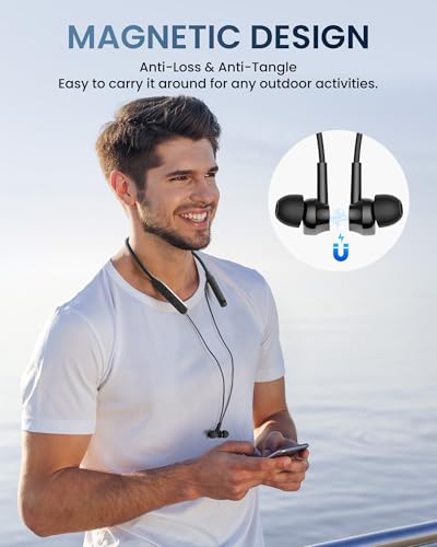 Auriculares magnéticos con cancelación de ruido Bluetooth 6.0 y asistente de voz 4