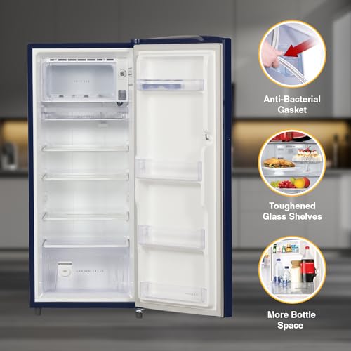 Image of Whirlpool 207 L 5 Star Icemagic Pro Inverter Direct-Cool Single Door Refrigerator (230 IMPRO PRM 5S INV SAPPHIRE ABYSS-Z1, Blue)