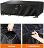 Fundas para muebles de patio, funda impermeable para muebles de exterior, uso general, fundas para mesa y sillas de exterior, 600D resistente (108 pulgadas L x 82 pulgadas W x 27.9 pulgadas H) 6