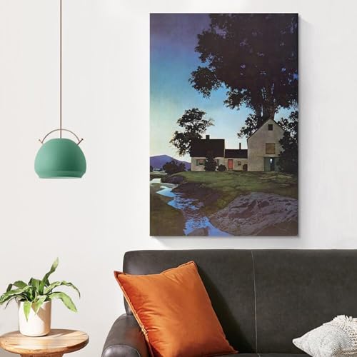 Maxfield Parrish Twilight 50 x 75 cm tableau impression sur toile salon - 4