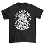 Photo Gallery printbar - maglietta con scritta "just a girl who loves books", perfetta per i nerd letterari! 100% cotone, design unisex. reading is my cardio!, nero , 4xl Photo Gallery printbar - maglietta con scritta "just a girl who loves books", perfetta per i nerd letterari! 100% cotone, design unisex. reading is my cardio!, nero , 4xl