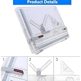 NKFOOPDU A3 Drawing Board 51X37cm Adjustable Angle System Drawing Board Art Craft Table with Parallel Motion Accessories for Students Engineers Artists and Architects - Image 5