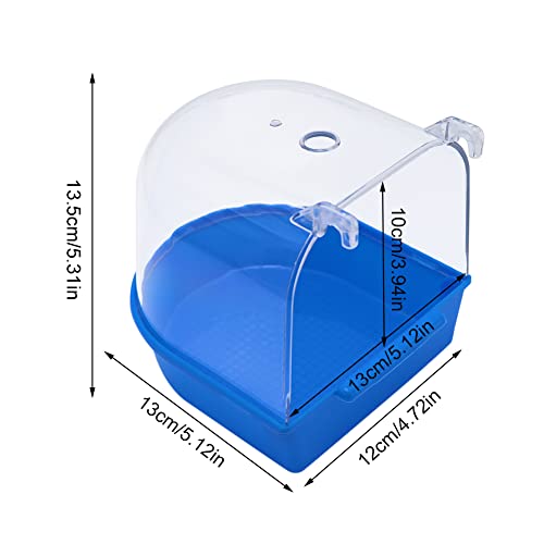 Image of Litewoo Bird Bath Shower Box Hanging Parrot Bathtub Bowl Cage with Hooks Birdcage Cage Accessory Bathing Tub Suitable for Small Animal Parakeet Canary Budgies Parrot (Random Color) (one-Piece)