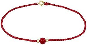 Amazon.com: Red Rope Anklet Women's Foot Accessories Hand-Woven ...