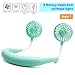 Produktbild JINGMAN Usb Mini Fan Neck Fan Rechargeable Small Portable Sports Fan Light Usb Can Be Used For Sports, Leisure, Office, Fitness,green