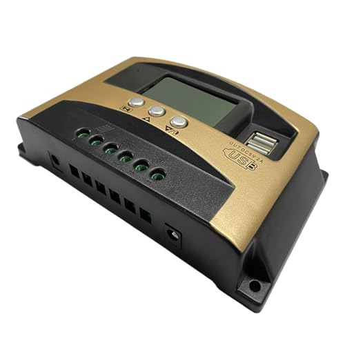 Controladores De Carga Para Paneles Solares,Cargador Solar - Impermeable Con Pantalla LCD 12V/24V DC Para Caravanas Y Embarcaciones