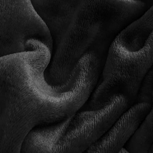 Image of BEDELITE Flannel Sheets King Size Black - Super Soft Fleece Sheets Set Fluffy Extra Plush, 4 Piece(Include Fitted Sheet, Flat Sheet, 2 Pillowcases)