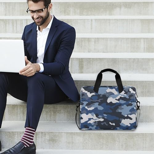 Funda Bandolera para Portátil 15.6" Azul Camuflado miniatura 3