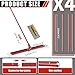 48''x12'' Concrete Bull Float Kit, Concrete Float with 4 Extendable Poles, Round End Stainless Steel Concrete Finishing Trowel for Plaster, Concrete Resurfacing, Custom Tiling Jobs