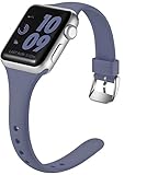 Laffav Slim Band Compatible with Apple Watch 45mm 44mm 42mm iWatch SE & Series 7 Series 6 & Series 5...