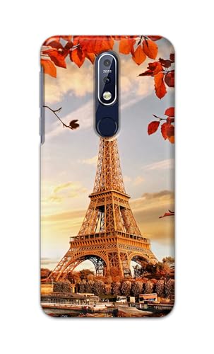 Image of Printed Hard Back Cover for Nokia 7.1 Back Cover (Eiffel Tower -K1) -190724(DP)