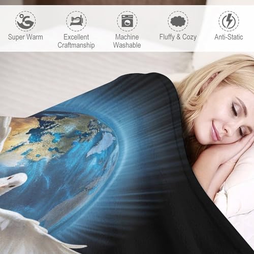 Couverture polaire mouette imprimée pour des soirées cocooning confortables sur le sofa