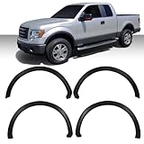 4PCS Fender Flares Fit Ford F150 Style Side w/ 67.0' / 78.8' / 97.4' Bed Length Models 2009-2014, Not Fit Platinum and Raptor Model Textured Factory Style Wheel Trim 9L3Z16038A, 9L3Z16038B, 9L3Z16039B