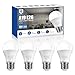 BRVHOZX A19 LED Light Bulbs, 9W Warm White 2700K 800LM with E26 Base, Equivalent to 60W Halogen, Non-Dimmable, 360°Beam Angle, AC 100-120V, Led Light Bulbs for Home Lighting-4Pcs
