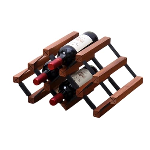 Soporte para botellas de vino de madera moderno y compacto miniatura 1