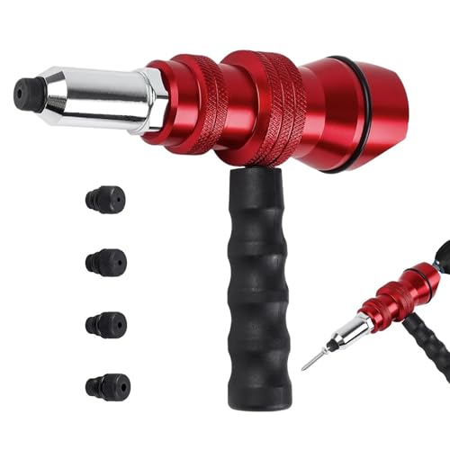 Adaptador de remachado eléctrico, muy resistente y resistente al desgaste, herramienta de remache para taladro eléctrico – para sedán, camioneta, coche, tractor, camión, vehículo, remolque, caravana