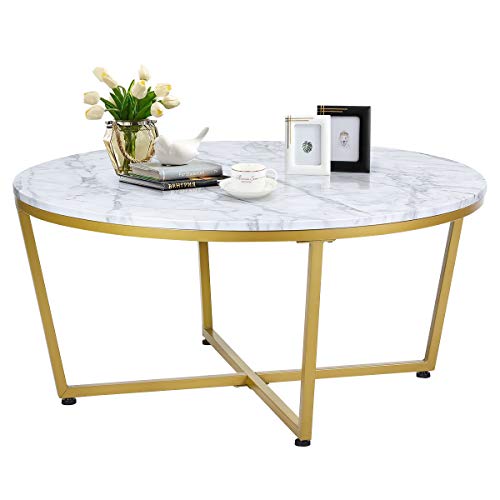 Giantex Coffee Table Round Tea Table