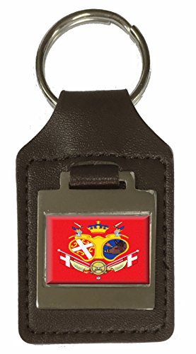 Porte-clés en cuir gravé Topola City Serbie idée cadeau souvenir de voyage