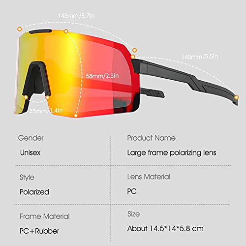 Mobono Óculos de equitação Polarizing Óculos de ciclismo Óculos de sol ao ar livre à prova de vento