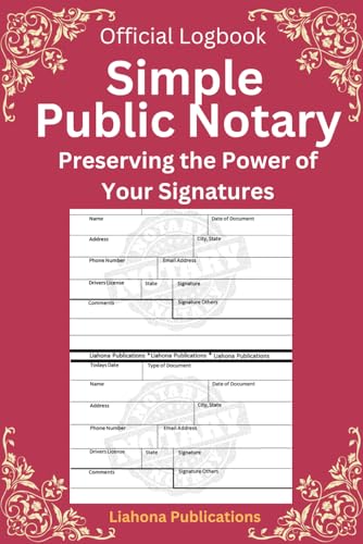 Notary Log Book: Simple Notary Public Record Book for Notary Journal and Notary Log Book for Notary for detailed recording of Notary Acts Logbook ... | Notary Public Journal to Record Notary acts