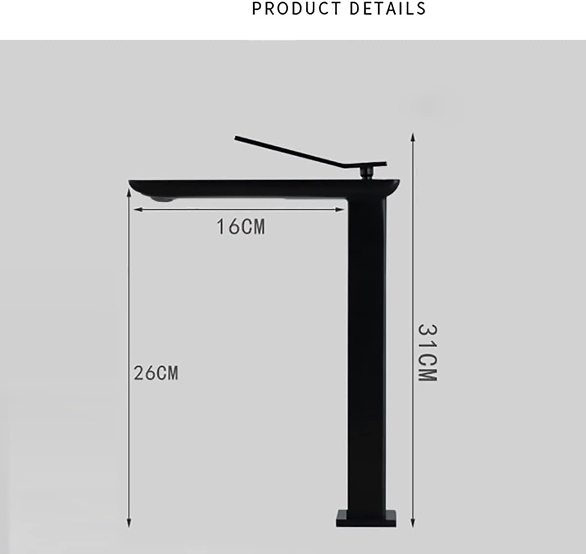 Derengge バスルーム蛇口、シングルハンドルバスルームシンク蛇口