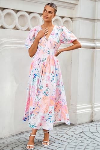 Image of Maxigerui Women's Summer Floral Maxi Dress Spring Wedding Guest Dress 2026