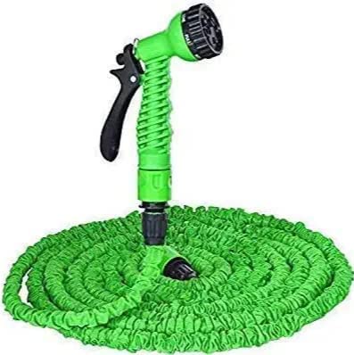 Elegious Magic Flexible Plastic Hose Pipe with Spray Gun for Watering/Washing Cars 7 Bike, 25 Ft/7.5m (Multicolor) Hose Pipe