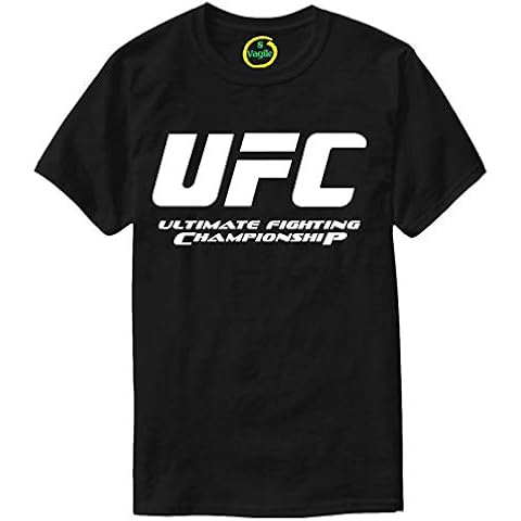 UFC Ultimate Fighting Championship T Shirt MMA Bodybuilding Gym Fitness TEE Black Cover