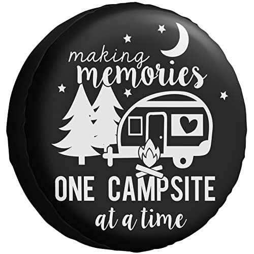 Image of Making Memories One Campsite at A Time Spare Tire Cover Waterproof for Jeep Trailer RV SUV Truck Camper Travel Trailer Accessories 14 inch