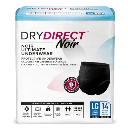 Dry Direct Noir Ultimate Protective Underwear (Large - Pack of 14) by Parentgiving