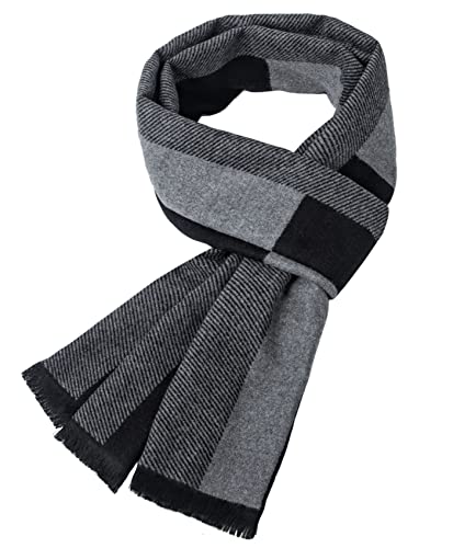 Justay Sowarm Winterschal für Herren Kaschmir Gefühl Schals Warm Weich Modisch Business Karierter Schal Geschenke für Männer