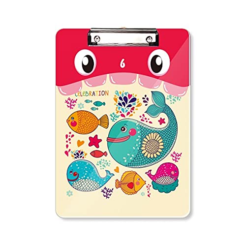 Bloc-notes poisson coloré A4 pour étudier à la maison ou au bureau