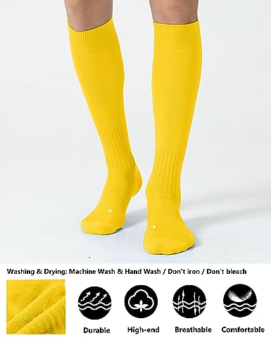 Image of CS CELERSPORT 2 /3 Pack Soccer Softball Baseball Socks for Youth Kids Adult Multi-Sport Compression Knee High Socks