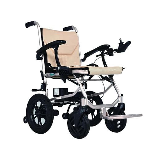 Heavy Duty Compact Electric Powered Wheelchair - Intelligent Portable Device with Long Range Extended Battery and