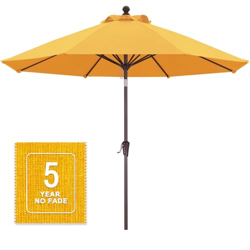Image of MASTERCANOPY 9ft Olefin 5-Year-Non-Fading Patio Umbrella Gold