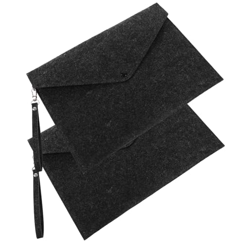 Artibetter Document Holder Bag Button Closure Large Capacity Office Folders Organizer Desk Accessory