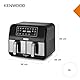Kenwood kHealthy Twin Airfryer, 8L (2x4L), Doppelkammer, 8 Programme, Dual Cook & Sync Finish Funktion, Touch-Display, Antihaft, 200º, Timer (bis 60 Min) & 24 h Dörrfunktion), Heißluftfriteuse