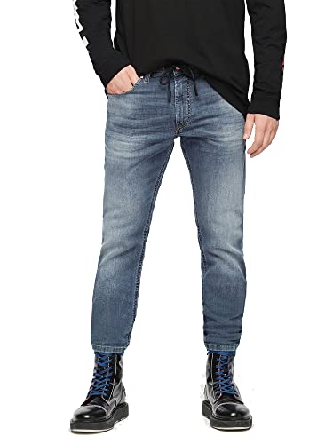 Image of Diesel Thommer CB-NE 0699Y Men's Jeans Regular Slim Skinny Jeans, blue, 26W