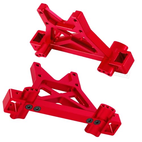 RCMYou RC Front Rear Shock Tower Shock Mounts Upgrades Part for 1/10 T-Maxx/E-Maxx,Aluminum Front Rear Shock Mounts Hops up,#4917R,Red