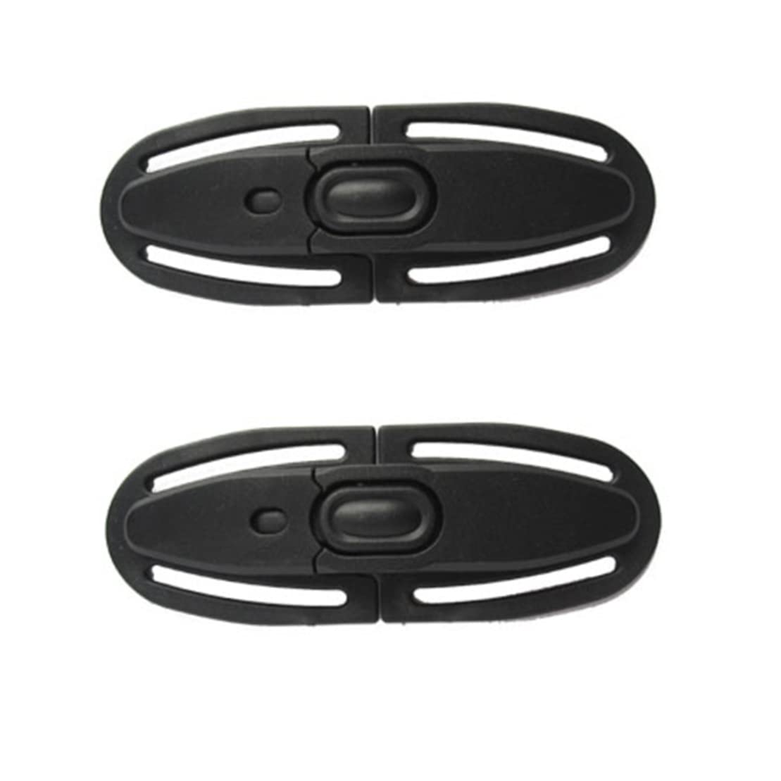 Car Seat Chest Harness Clip Child Safety Seat Belt Buckle Universal Baby Chest Harness Clip Guard for Car Black 2Pcs.