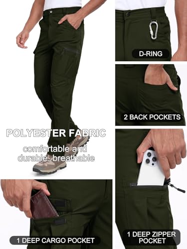 Men's Hiking Cargo Pants Water Resistant Quick Dry Lightweight Fishing Camping Cycling Travel Outdoor Pants3