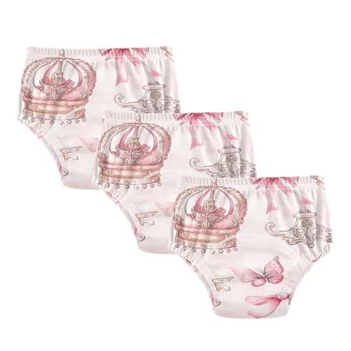 Coikll Bow Tie and Crown Toddler Training Underwear Waterproof Baby Pee Pants -2T