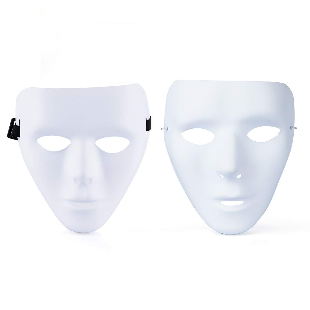 Amazon | hapyshop お面 白 無地 ホワイト 仮面 コスプレ ダンス